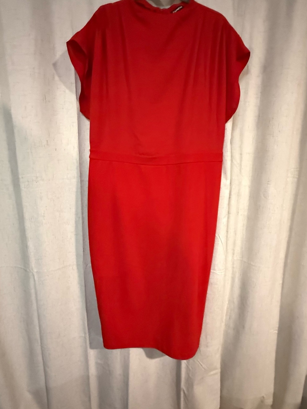 Express Red Midi Sheath Dress
